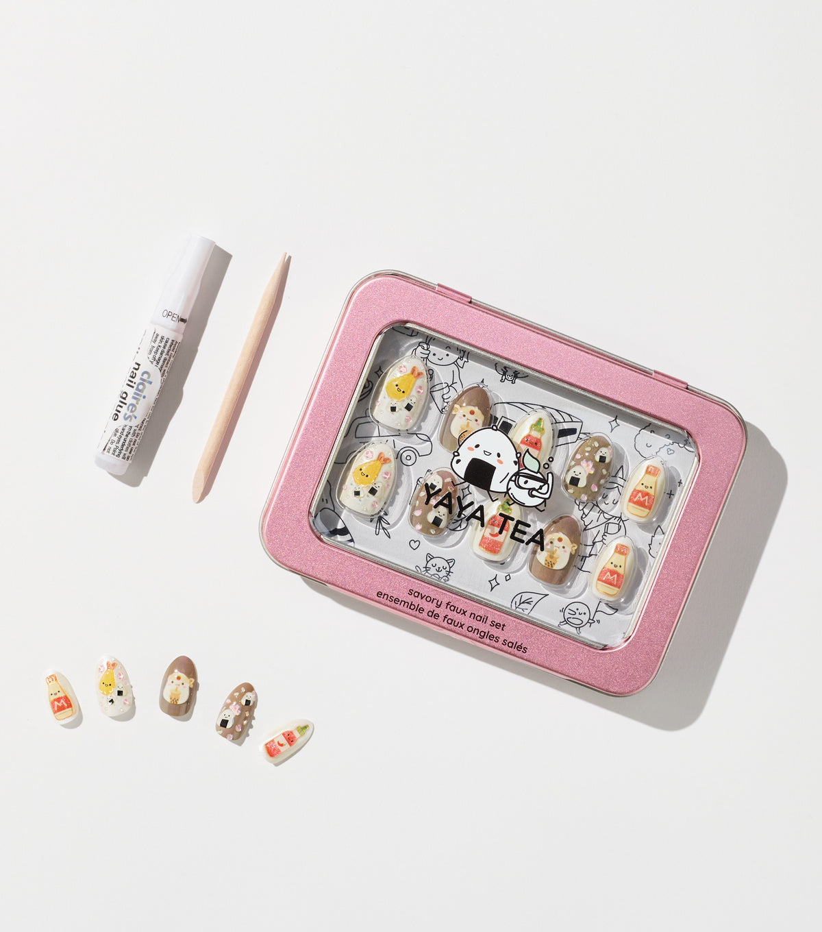 Yaya Tea Faux Nails – Savory Set