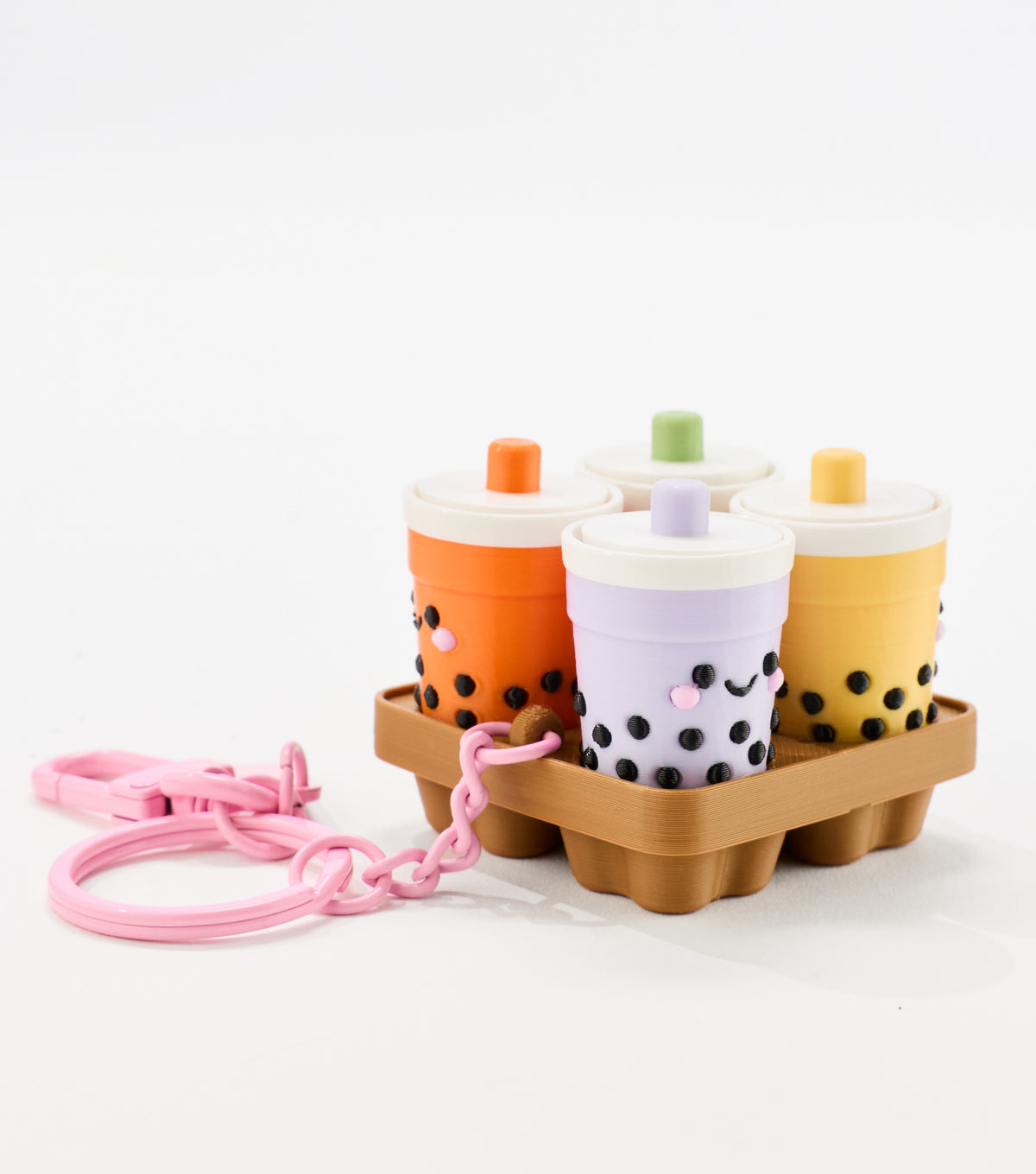 Yaya Tea Boba Tray Fidget Keychain