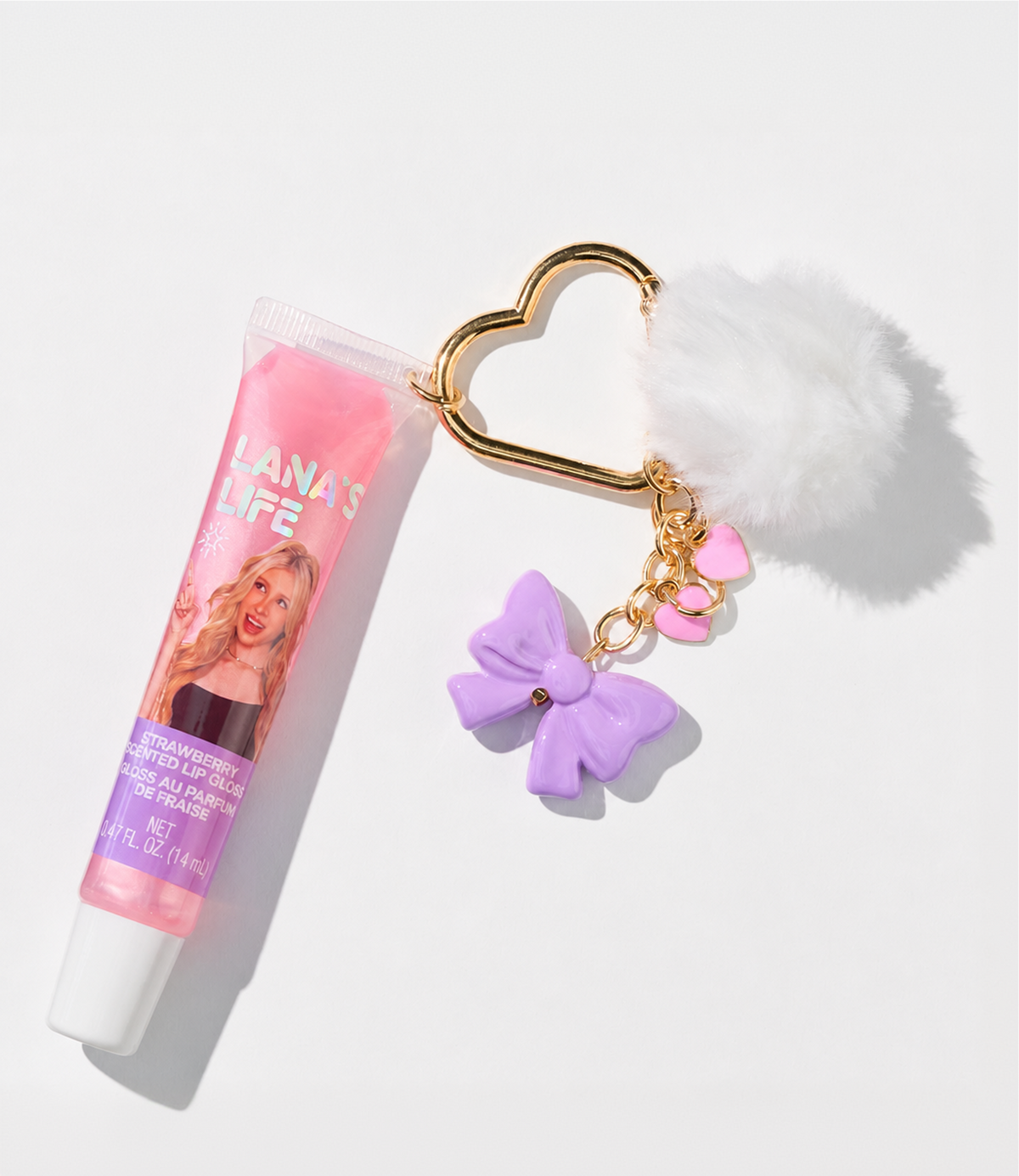 Lana's Life Strawberry Lip Gloss Keychain