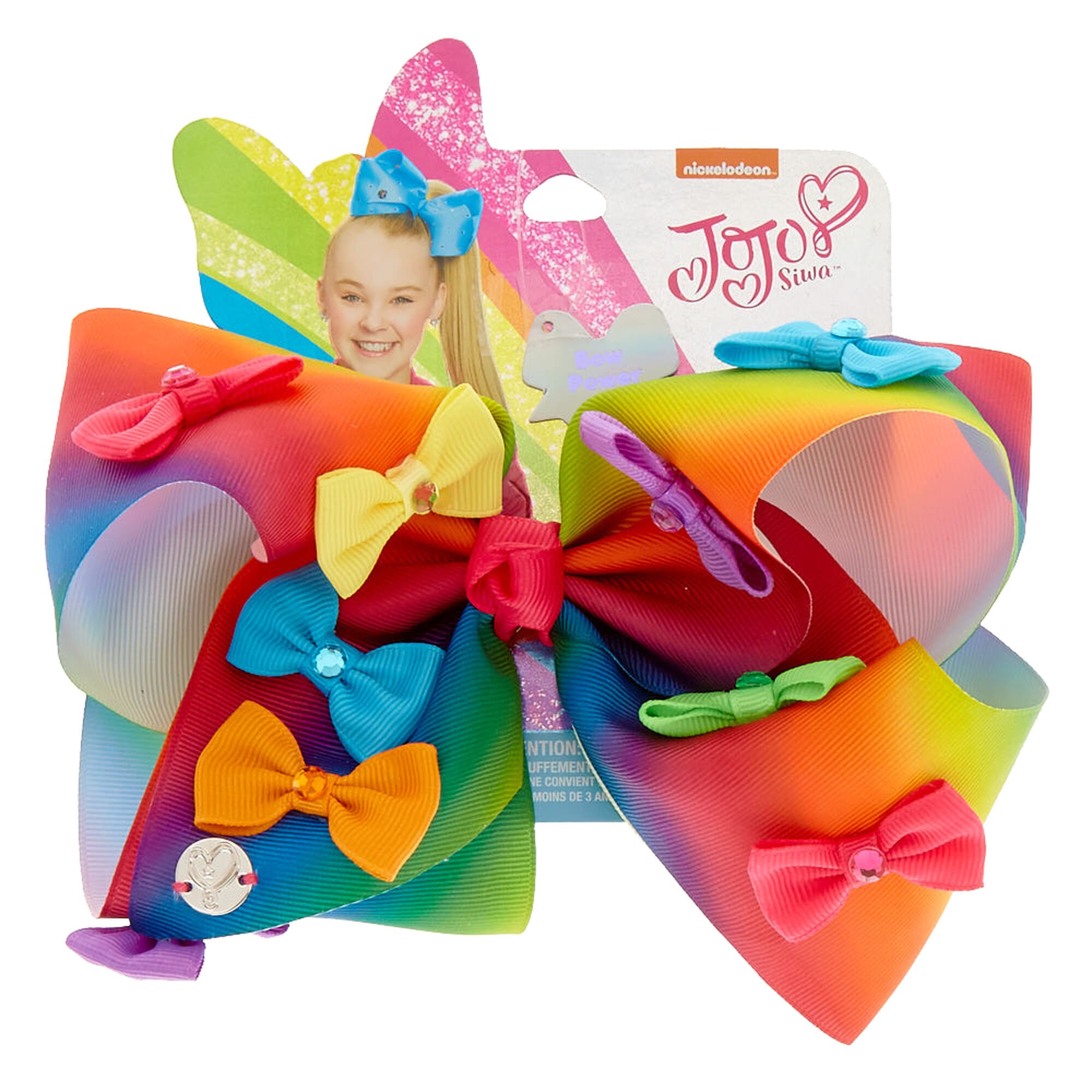 JoJo Siwa Large Rainbow Bow Power Hair Bow | Claire's US