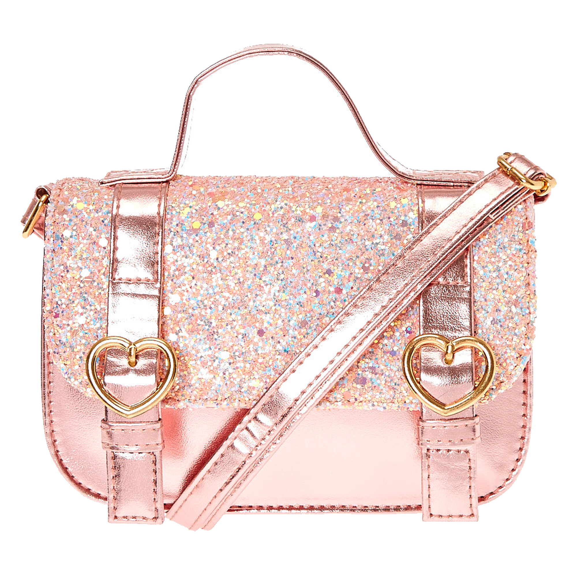 Kids Pink Glitter Crossbody Bag Claires Us