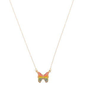 necklaces necklace butterfly rainbow