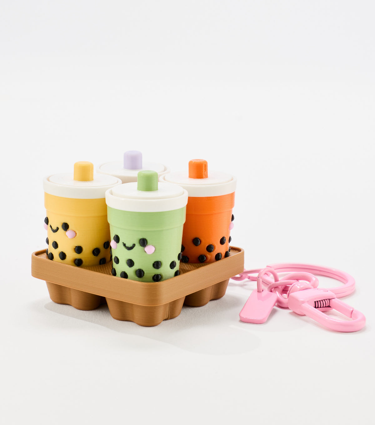Yaya Tea Boba Tray Fidget Keychain
