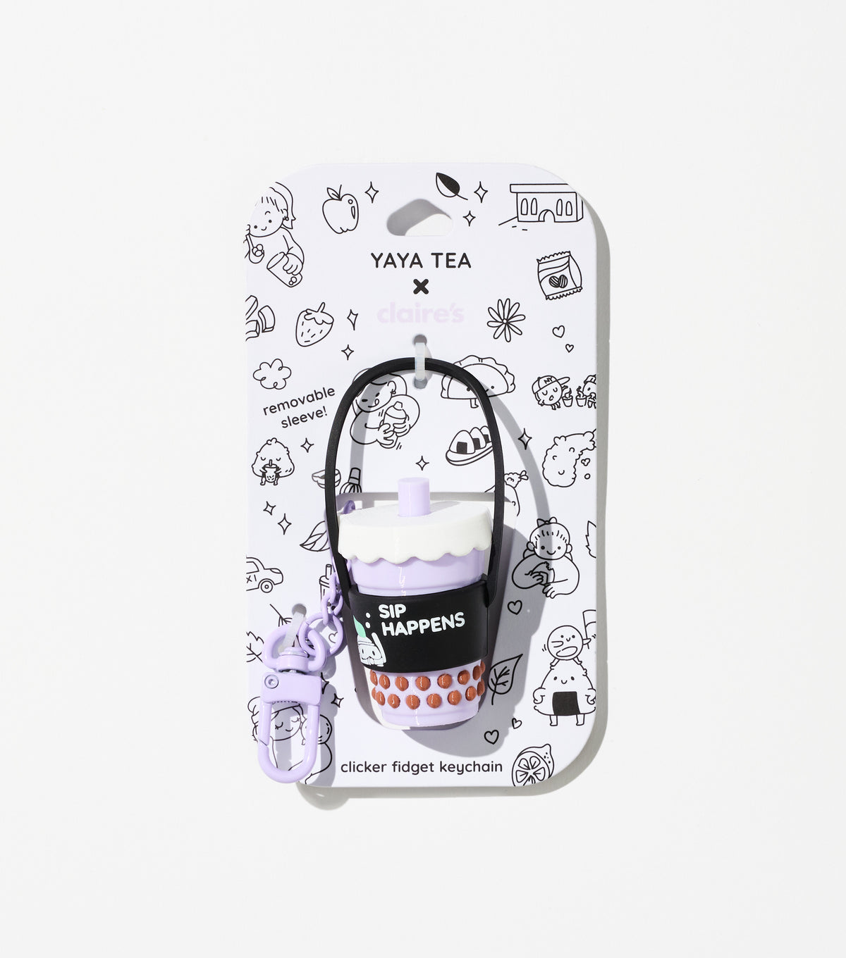 Yaya Tea Fidget Keychain - Taro Boba