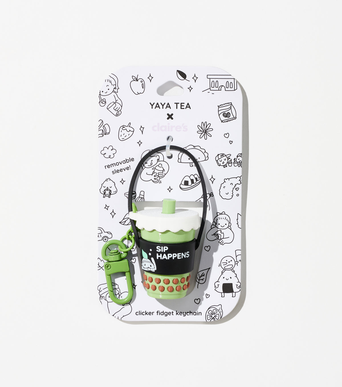 Yaya Tea Fidget Keychain - Matcha Boba