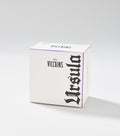 A white square product box with purple edge trim, black Disney Villains lettering, and the name Ursula in large gothic script.