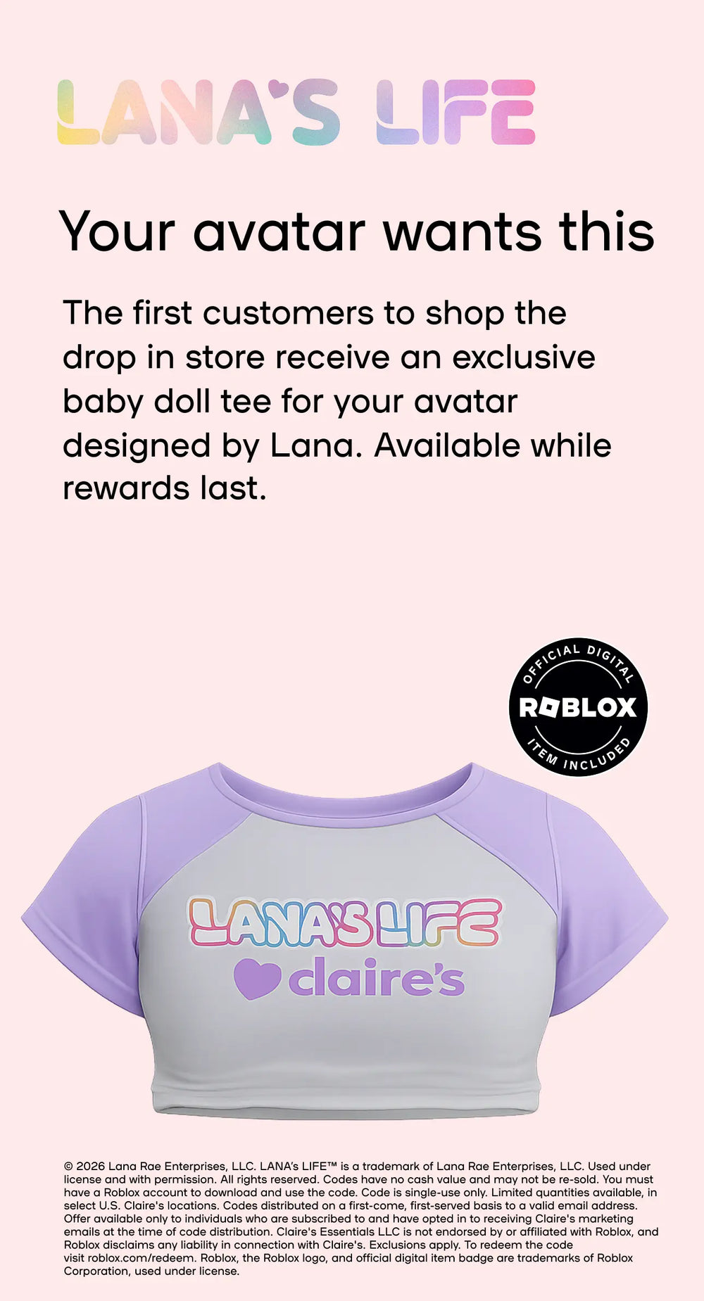 Lana's Life Roblox exclusive digital item