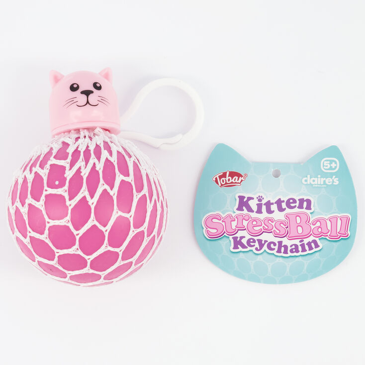 Kitten Stress Ball Keychain Fidget Toy &ndash; Styles May Vary,