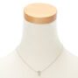 Collier &agrave; pendentif initiale avec strass couleur argent&eacute;e - S,