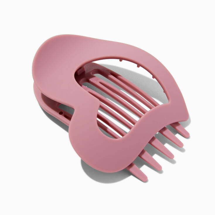 Mauve Heart Yoga Hair Claw,