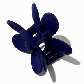 Navy Flower Medium Hair Claw,