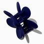 Navy Flower Medium Hair Claw,