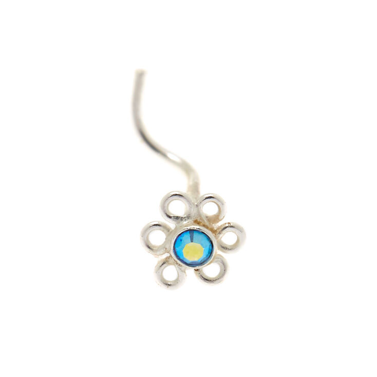 Sterling Silver 22G Daisy Nose Stud,