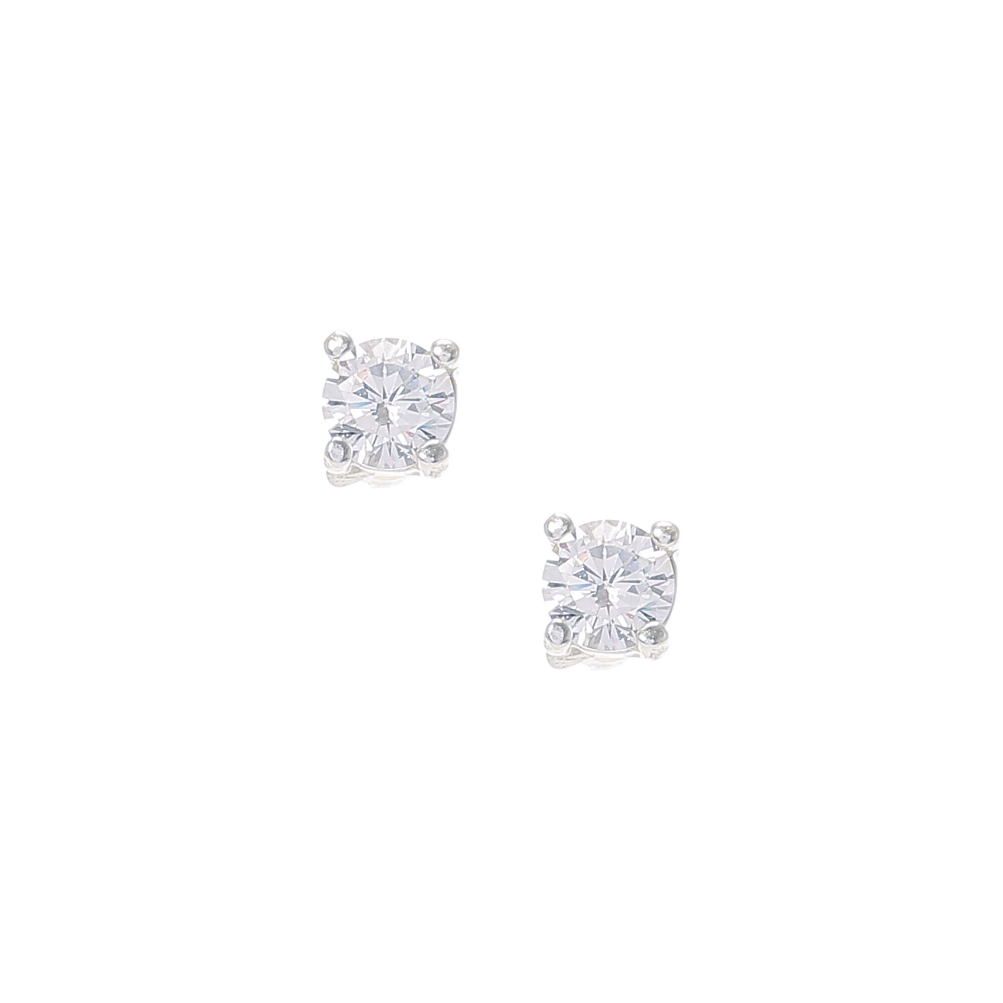 View Claires Cubic Zirconia 4MM Stud Earrings Silver information
