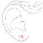 Sterling Silver Pink Ombre Unicorn Stud Earrings,