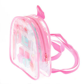 Claire&#39;s Club Pastel Glitter Backpack Makeup Set,