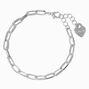 T H E M E x Claire&#39;s Silver-tone Paperclip Chain Bracelet,