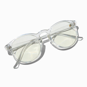 Claire&#39;s Club Clear Oval Clear Lens Frames,