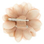 Large Glitter Flower Hair Clip - Cream,