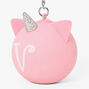 Initial Unicorn Stress Ball Keychain - Pink, V,