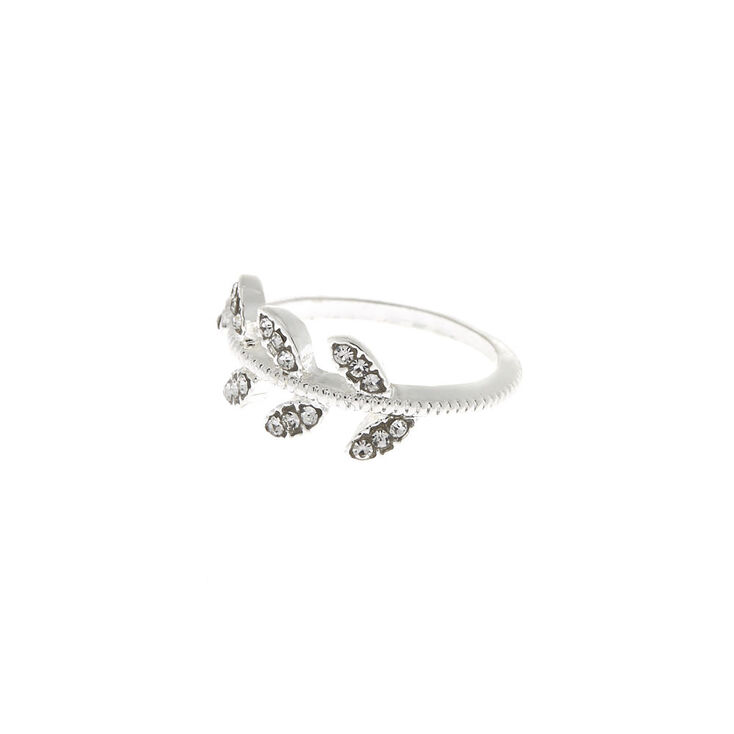 Bague Feuille Couleur Argente Claire S Fr