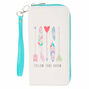 Pochette poignet &laquo; Follow your arrow &raquo;  menthe,