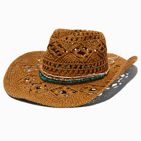 Cowgirl Turquoise Beaded Cowboy Hat,