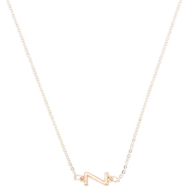 Claire's Collier à pendentif initiale Z oblique en métaux mixtes