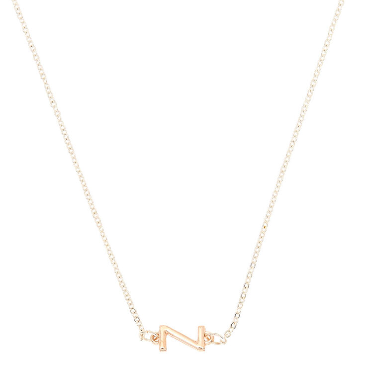 Claire's Collier à pendentif initiale Z oblique en métaux mixtes