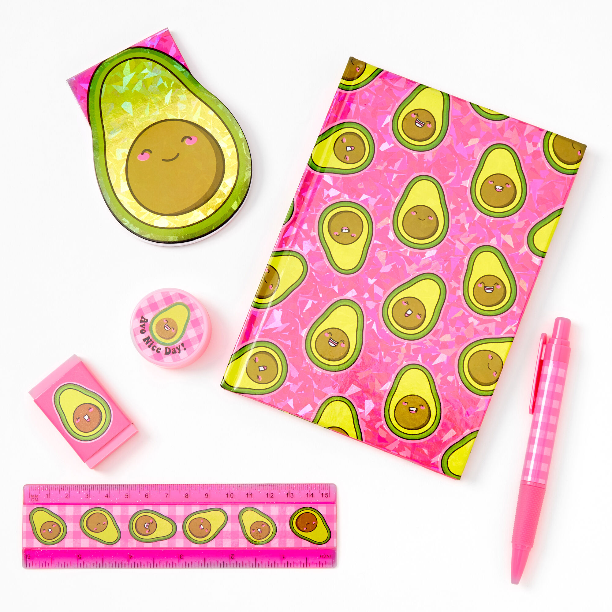 Claire's Ensemble d’articles de papeterie avocat souriant