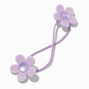 Claire&#39;s Club Flower Print Knocker Hair Ties - 4 Pack,