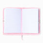 Bling Heart Pink Furry Lock Diary,