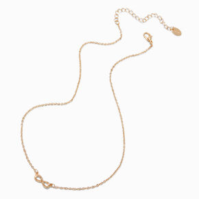 Gold-tone Mini Infinity Pendant Necklace,