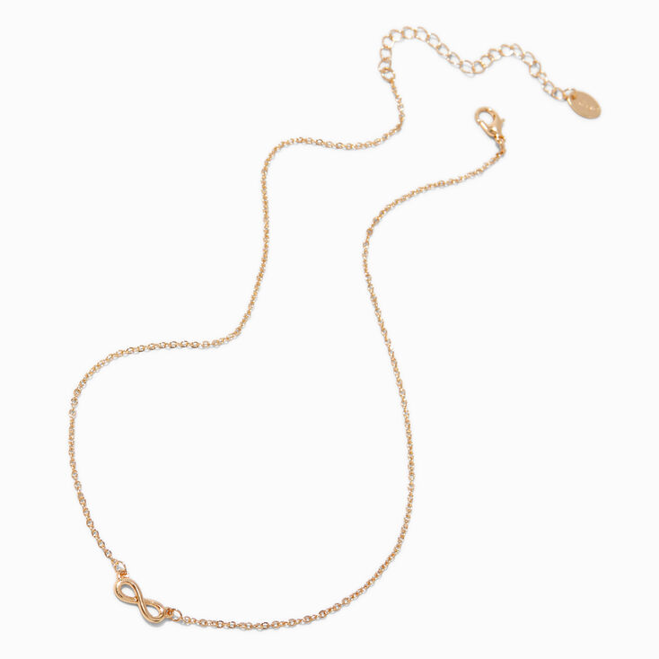 Gold-tone Mini Infinity Pendant Necklace,