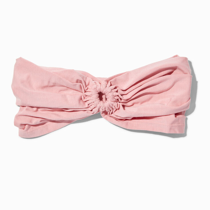 Mauve Ruched Keyhole Headwrap,