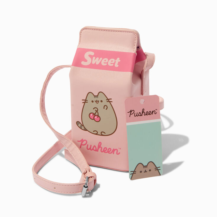 Pusheen&reg; Pink Fruit Juice Carton Crossbody Bag,