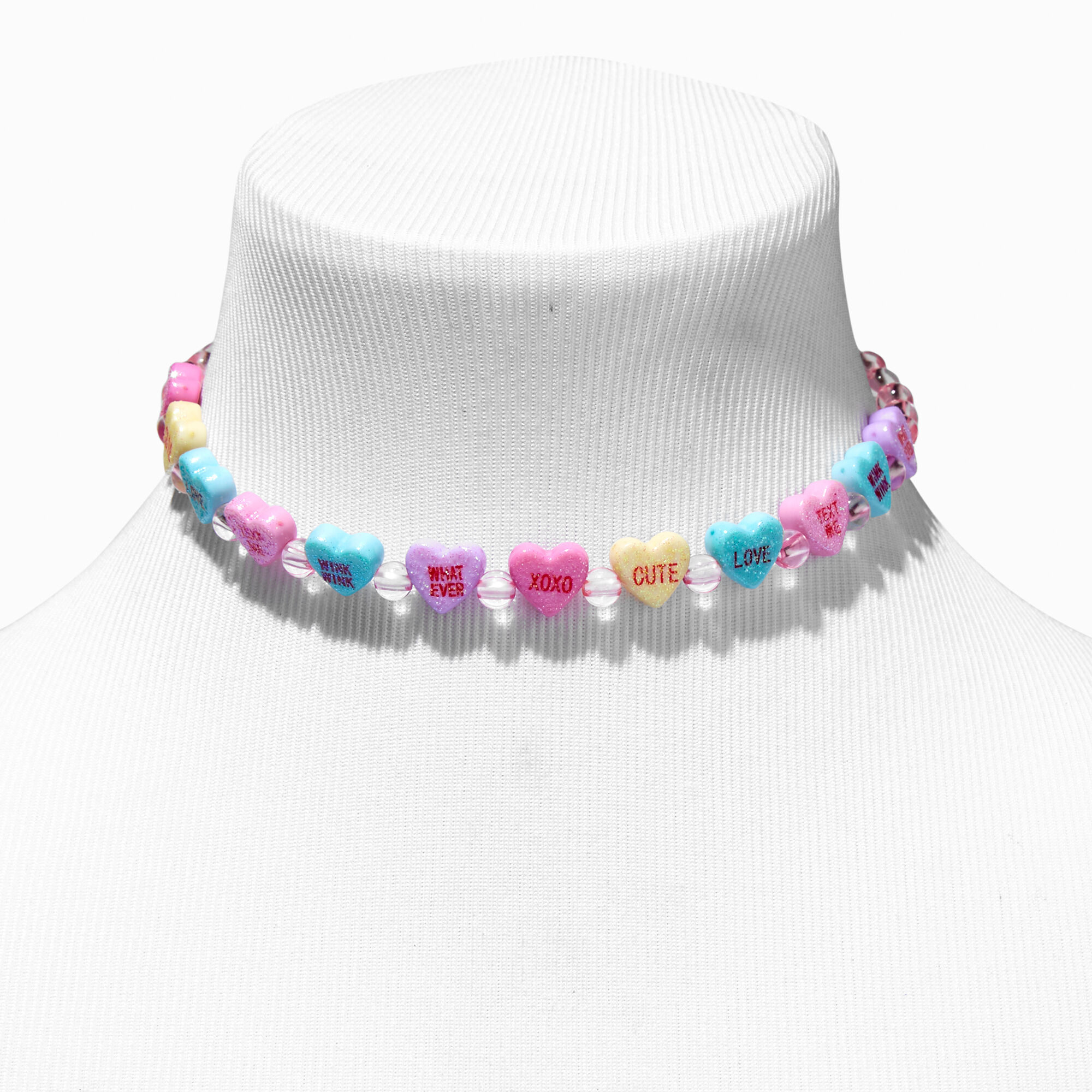 Valentine s Day Conversation Hearts Necklace Bracelet Set 2