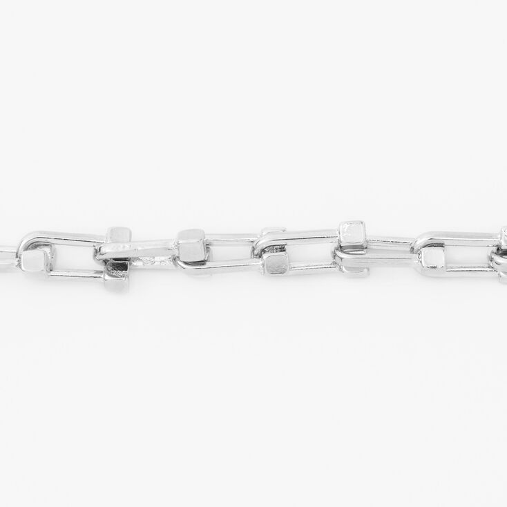 Silver Link Chain Bracelet,
