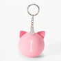 Initial Unicorn Stress Ball Keychain - Pink, I,