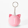 Initial Unicorn Stress Ball Keychain - Pink, I,