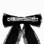 Black Lace Studded Hair Bow Clip,