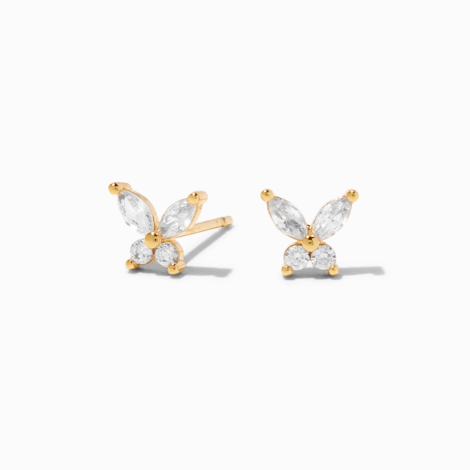 View C Luxe By Claires 18K Plated Cubic Zirconia Butterfly Earrings Gold information