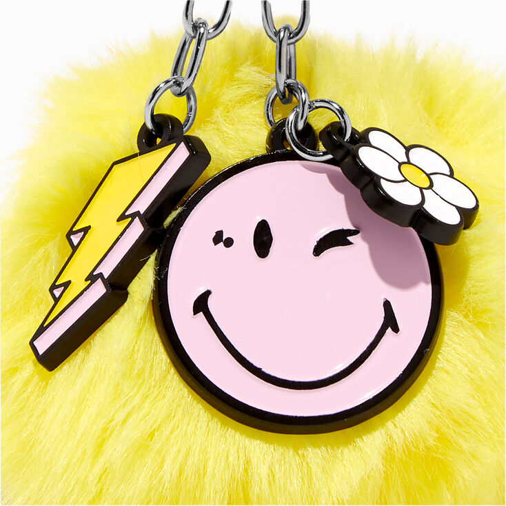 Smiley World&reg; Yellow Pom Pom Keychain,