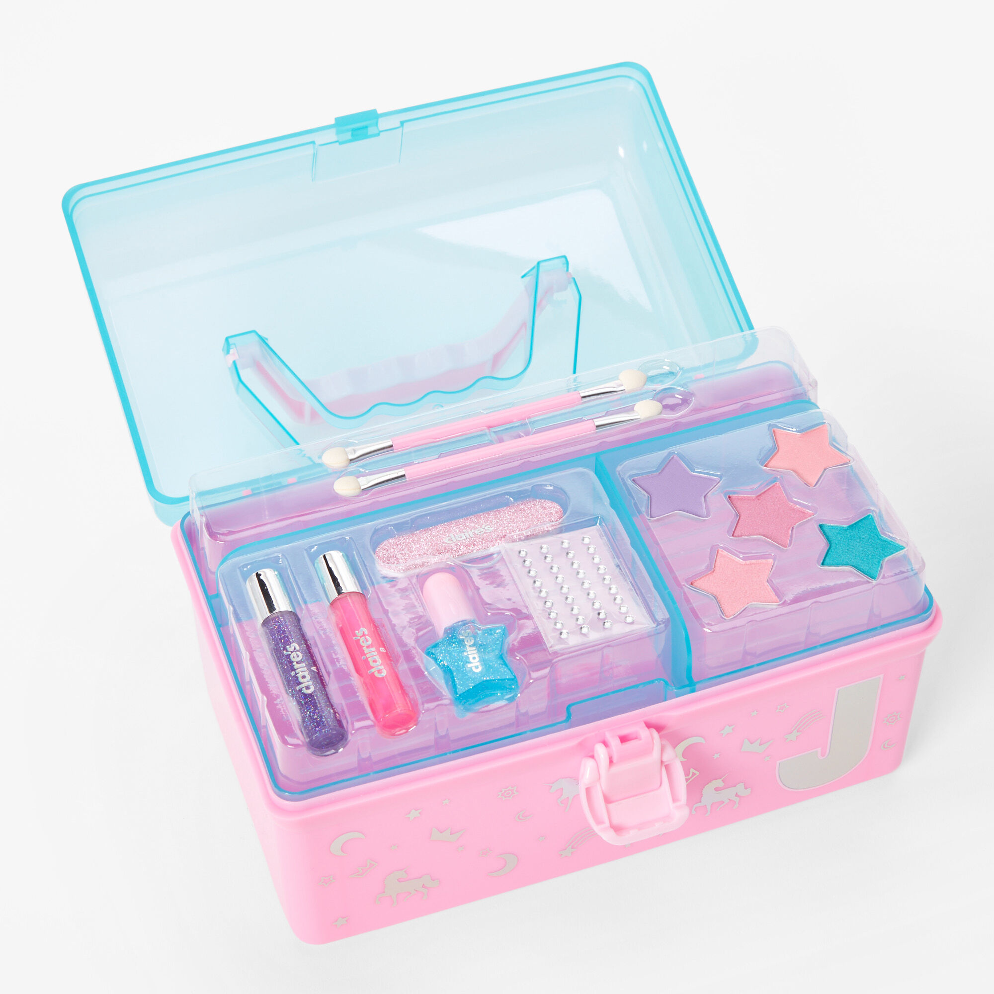 Initial Makeup Box - Pink, J,