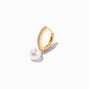 Gold 20G Crystal Faux Pearl Cartilage Clicker Earring,