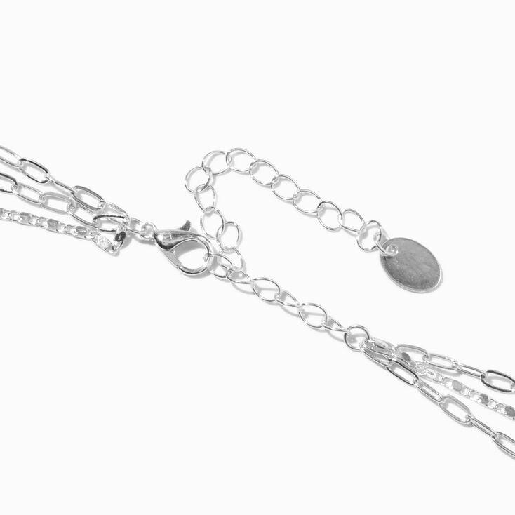 Collier &agrave; pendentif multi-rangs perles d&#39;imitation et &eacute;cailles de sir&egrave;ne iridescent,