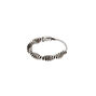 Anneau pour piercing de cartilage ondul&eacute; couleur argent&eacute;,