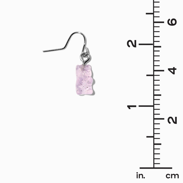 Glitter 0.5&quot; Gummy Bear Drop Earrings - 3 Pack,