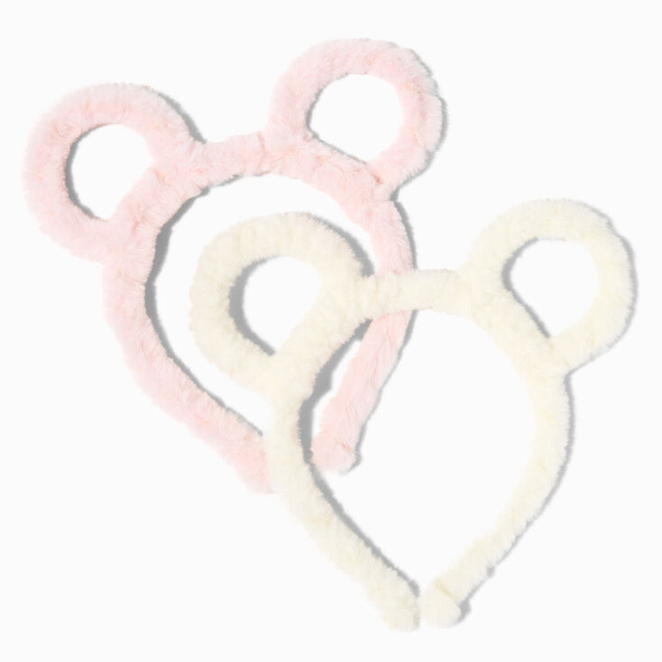 Claire&#39;s Club Plush Bear Ears Headband - 2 Pack,