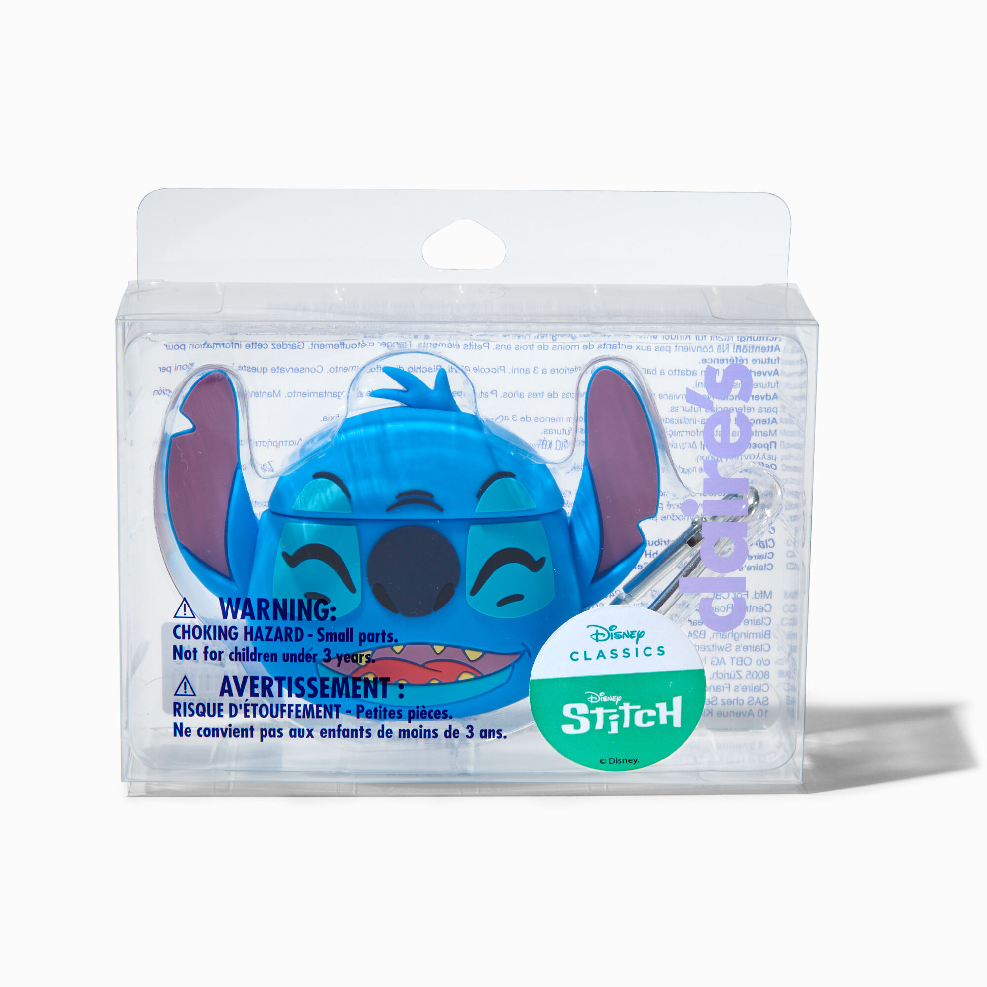 View Claires Disney Stitch Earbud Case Cover Compatible With Apple Airpods information